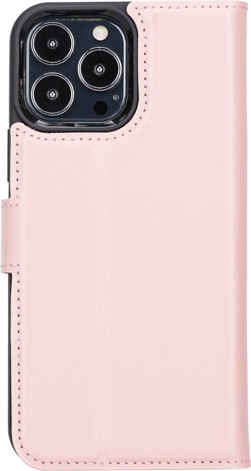 PLM Apple iPhone 13 Pro Max Compatible Leather Wallet Case Nu2 Pink  - Image 5
