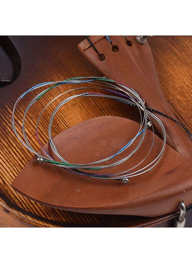 4 Pcs Violin Strings For 3/4-4/4 Violins Aluminium Alloy Wound Universal Full Set (G-D-A-E) Fiddle String