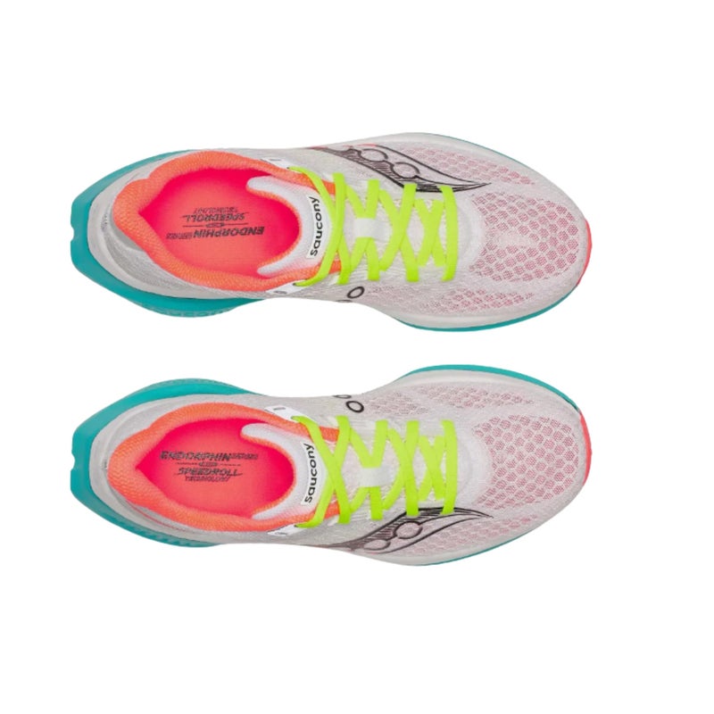 Saucony Women's Endorphin Speed 5 Sneaker, White/Mutant, 8 - Image 3