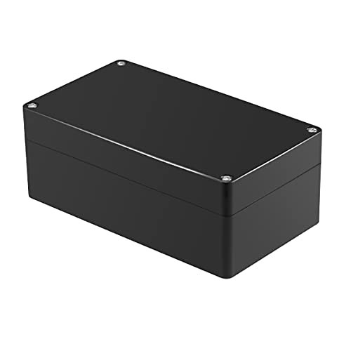 PINFOX Waterproof Plastic Project Box ABS IP65 Electronic Junction Box Enclosure 6.2 x 3.54 x 2.3 inch 158 x 90 x 60 mm (Black) - Image 1