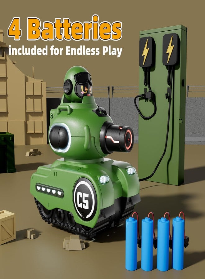 bessome 2 Pack Cute Cartoon Remote Control Battle Tanks with Laser tag|Hobby RC Cars Shoot to Ejected Out|Military Army Toys for 6 7 8 Year Old Boys Girls | Christmas Birthday Easter Gifts for 8-12 - Image 3