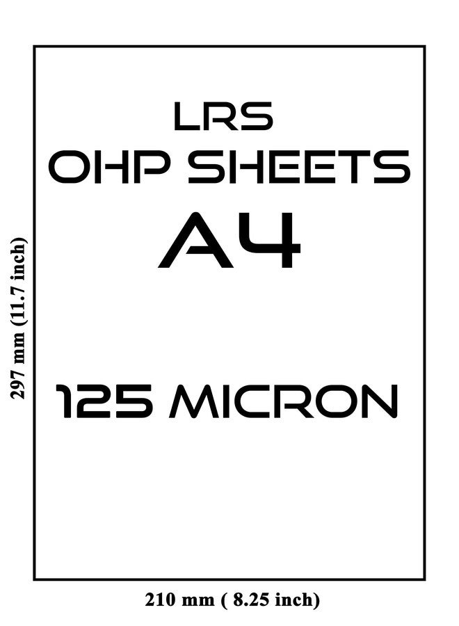 LRS Premium OHP Transparency Film, 125 Micron A4 Size (100 Sheets) - Image 4