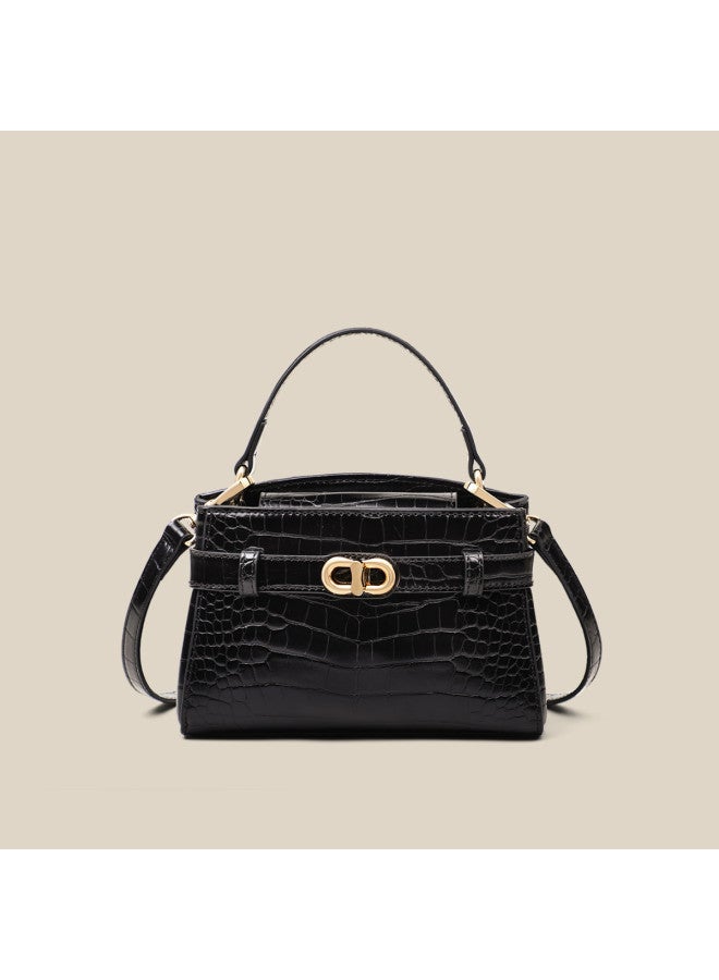 Comely هدية كيسي】 حقيبة كيلي عالية الجودة بتصميم جلد التمساح، حقيبة يد فاخرة وحقيبة كتف للنساء - Image 5