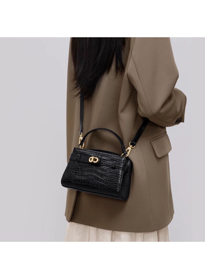 Comely هدية كيسي】 حقيبة كيلي عالية الجودة بتصميم جلد التمساح، حقيبة يد فاخرة وحقيبة كتف للنساء - Image 3