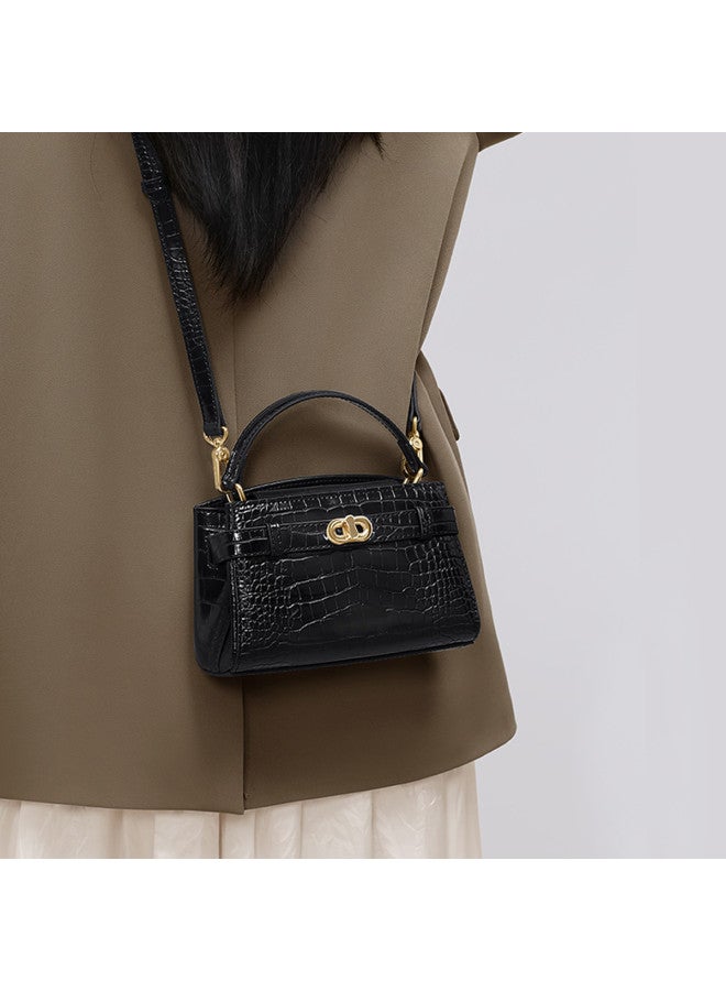 Comely هدية كيسي】 حقيبة كيلي عالية الجودة بتصميم جلد التمساح، حقيبة يد فاخرة وحقيبة كتف للنساء - Image 4