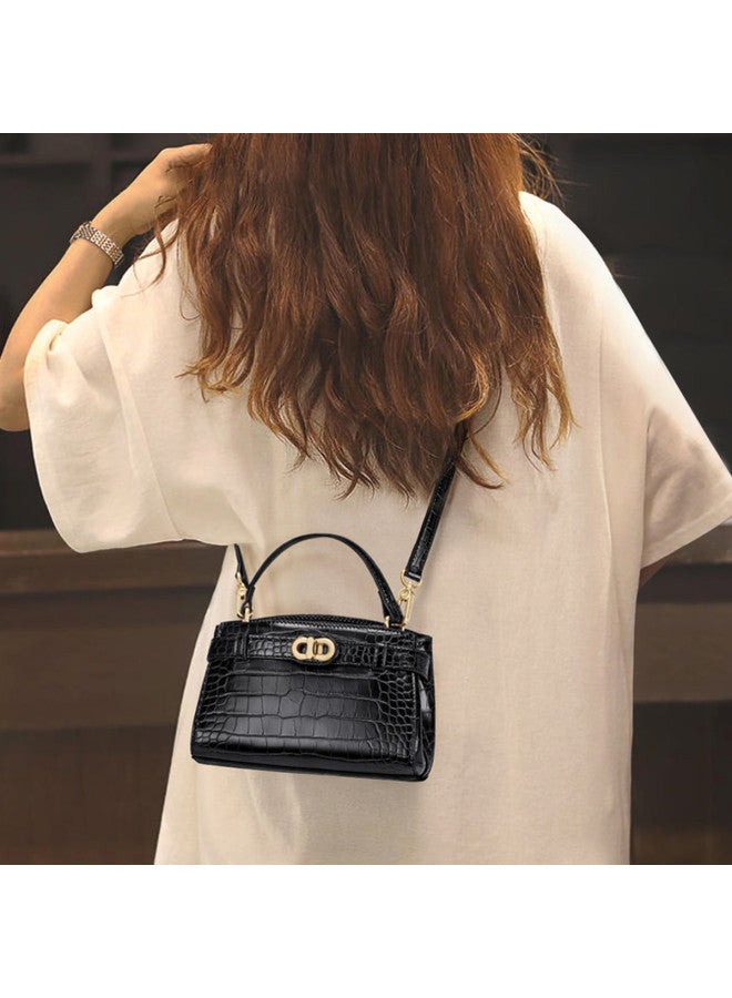Comely هدية كيسي】 حقيبة كيلي عالية الجودة بتصميم جلد التمساح، حقيبة يد فاخرة وحقيبة كتف للنساء - Image 2