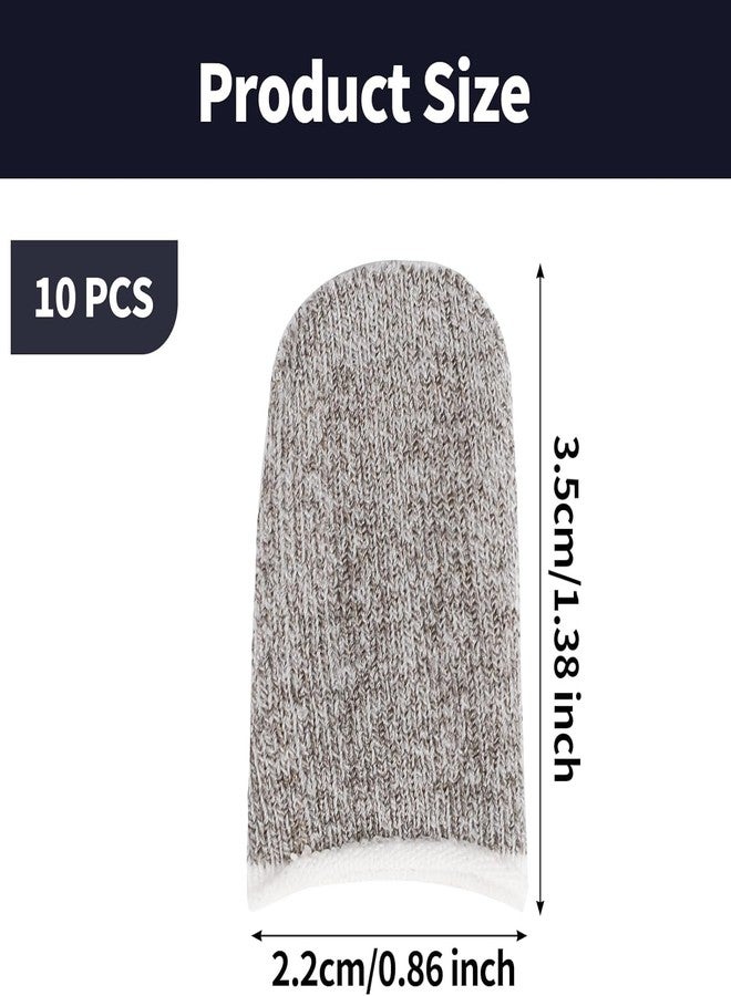 DROPOSALE Hand Finger Protectors Sleeves Cots Cut Resistant Protector Reusable Thumb Anti Slip Guards for Kitchen Sculpture Work Black White Mixed (10) - Image 2