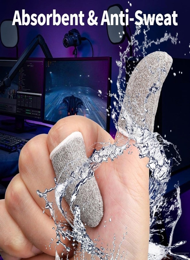 DROPOSALE Hand Finger Protectors Sleeves Cots Cut Resistant Protector Reusable Thumb Anti Slip Guards for Kitchen Sculpture Work Black White Mixed (10) - Image 5