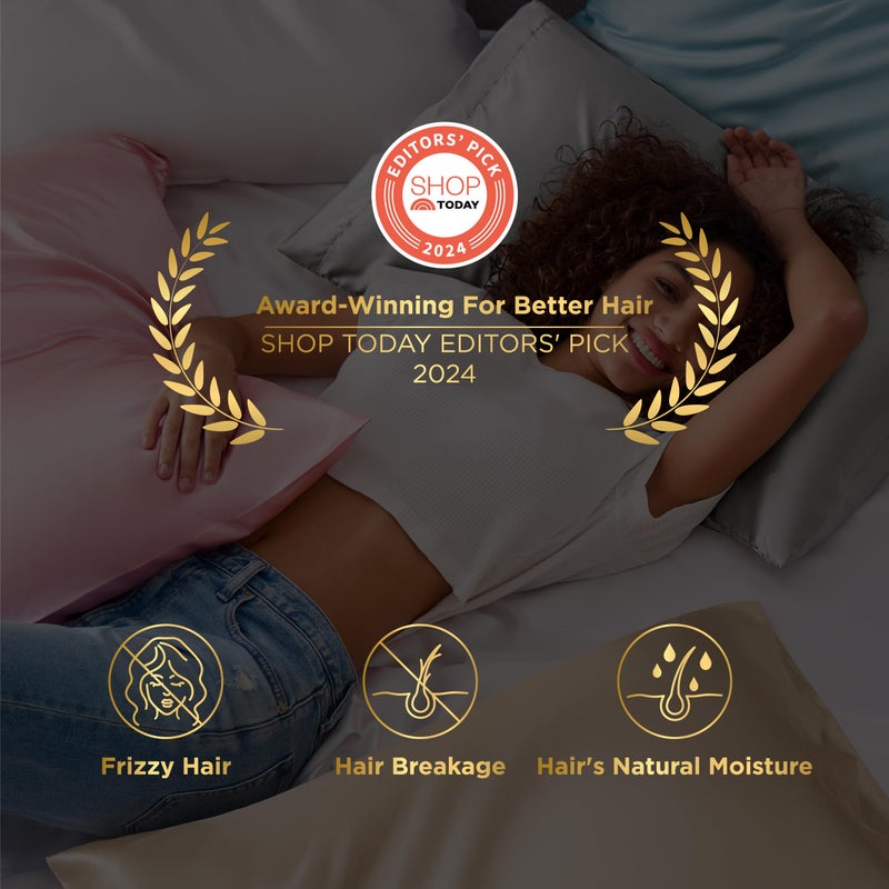 Bedsure King Size Satin Pillowcase Set of 2 - Blue Silky Pillow Cases for Hair and Skin with Envelope Closure, Similar to Silk Pillow Cases, Gifts for Women Men, 20x36 Inches, 2pcs - Image 2