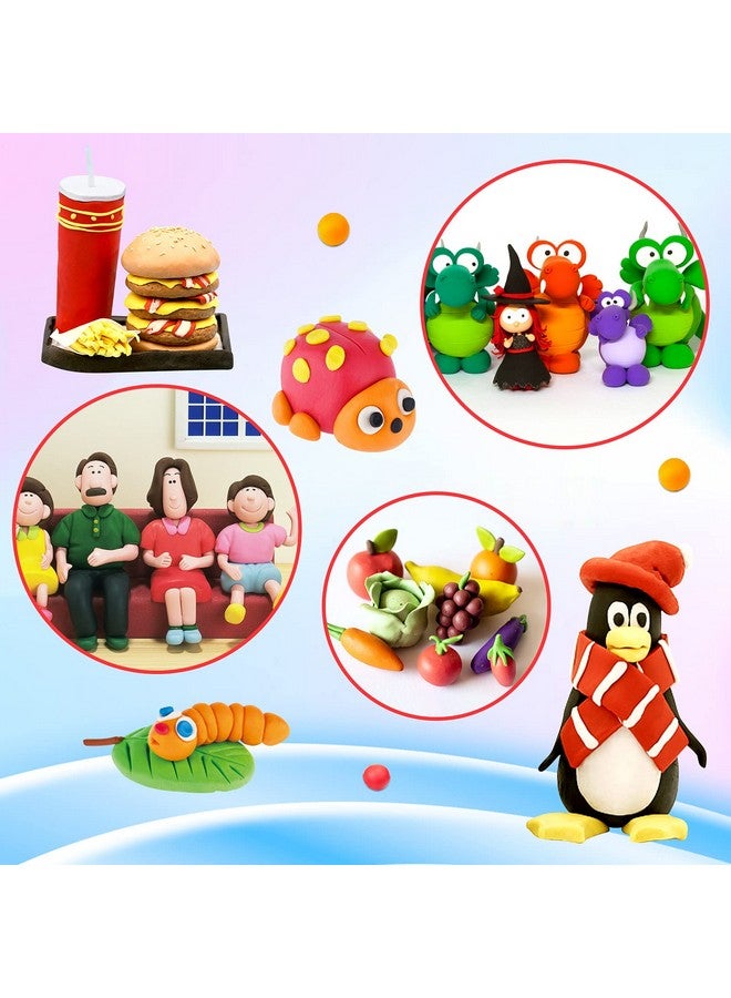 ESSENSON Modeling Clay Kit - 62 Colors Air Dry Magic Clay, Best Gift for Boys & Girls Age 3-12 Year Old, DIY Molding Kids, with Sculpting Tools, Decoration Accessories, Kids Art Crafts - Image 5