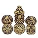 IUSTIDIE Metal Dice Set DD 7Die DND Dice Metal Gear Dice with Gift Bag for Role Playing GamesAntique Gold - Image 2