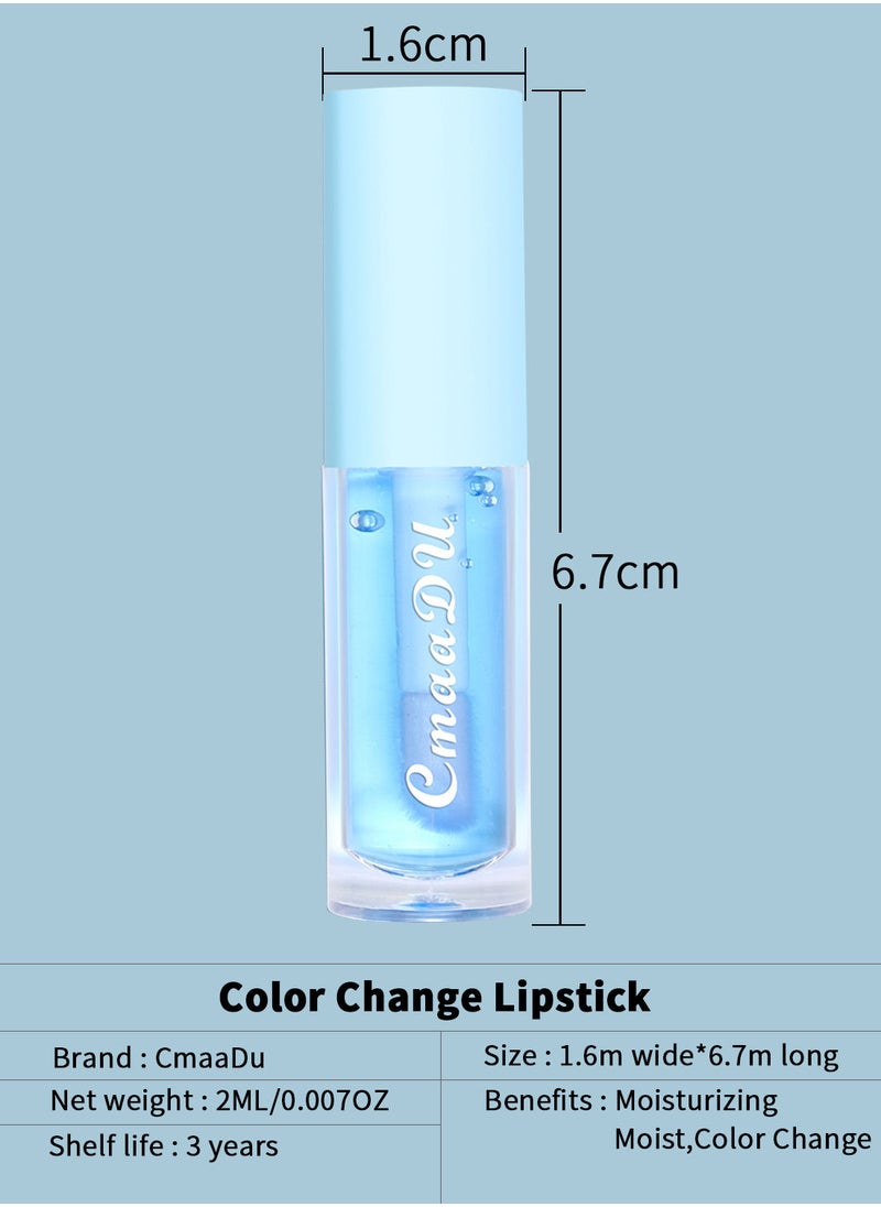 CmaaDu Color-Changing Glossy Lip Glaze with Fruity Flavor, Long-Lasting Moisturizing Lip Glow Lip Makeup for Women  - Image 4