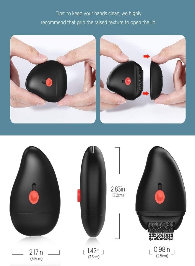 Careflection Security Stamp Identity Protection Roller Refillable Self Inking Private & Confidential Stamp Roller for Personal Information ID, Address Blackout (Black) - Image 5