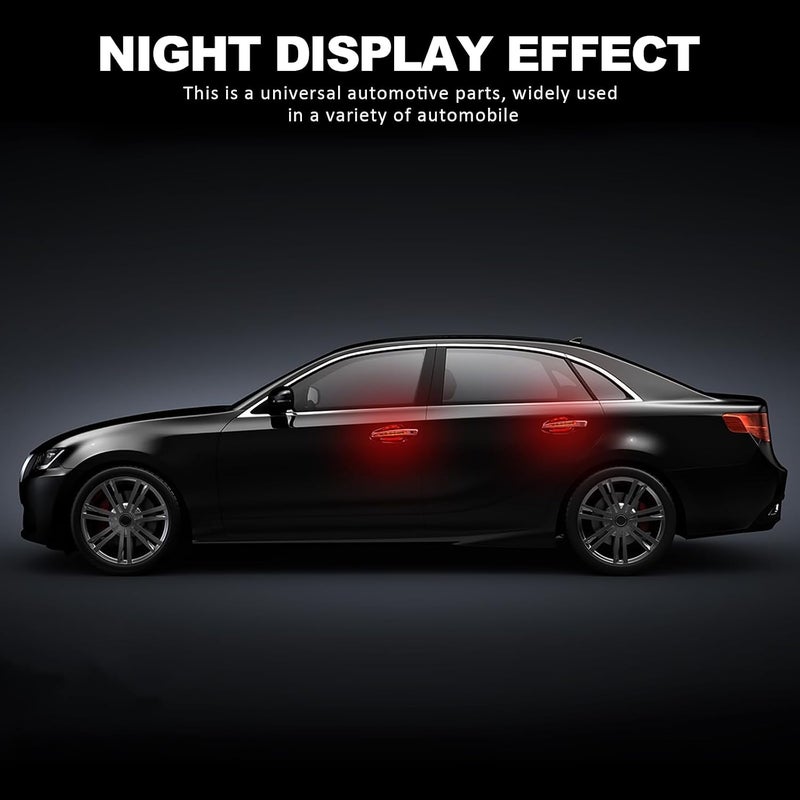 vvag 8Pcs Car Door Handle Protector Reflective Sticker, Universal Car Door Handle Scratch Protector 3D Carbon Fiber Self-Adhesive Door Handle Bowl Sticker for Most Car (Red) - Image 5