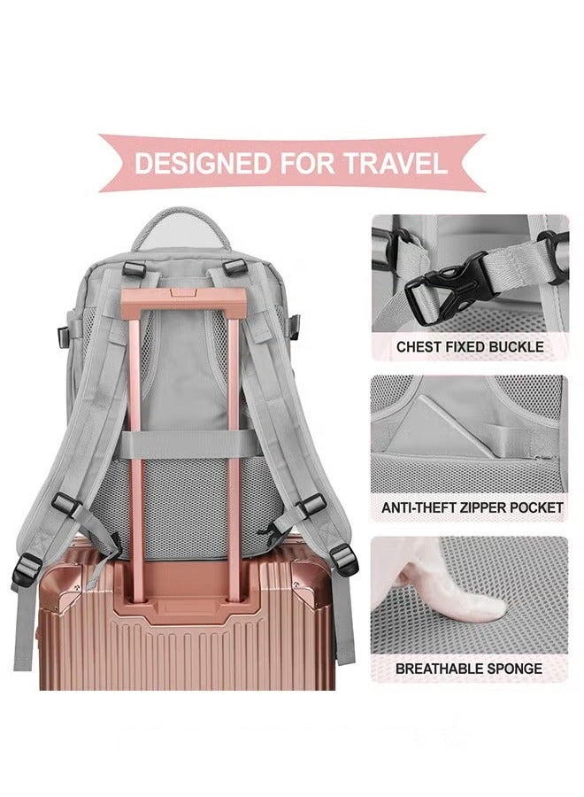 Canway Travel Backpack for Men Women Carry On Backpack with USB Charging Port Shoe Compartment 15.6 Inch Laptop Backpack Flight Approved College School Bag Casual Daypack for Weekender Business Hiking - Image 5