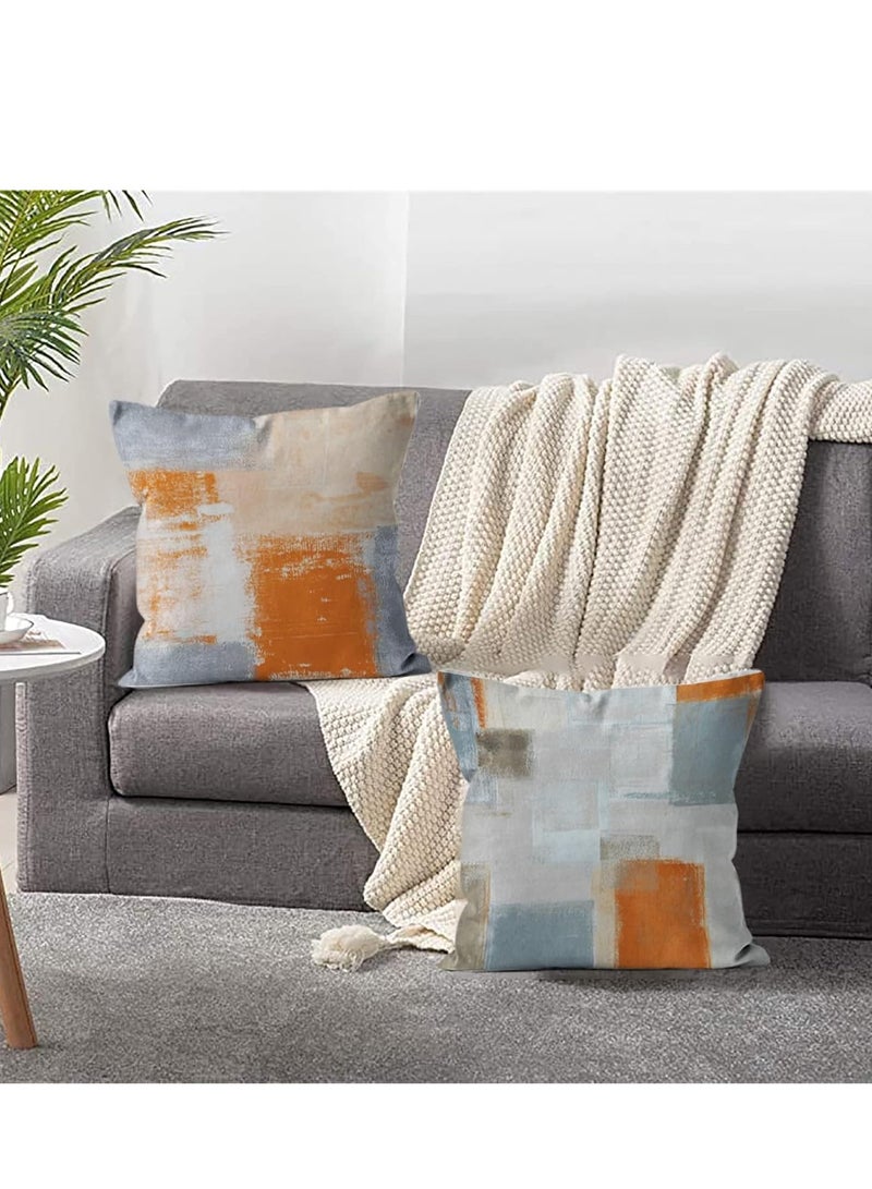 Vparty Pillow Covers 18x18 Set of 4, Modern Sofa Throw Pillow Covers, Decorative Outdoor Linen Fabric Pillow Cases for Couch, Bed, and Car, Stylish 45x45 cm Cushion Covers, Soft, Durable, and Easy to Maintain for Home Decor.  - Image 4