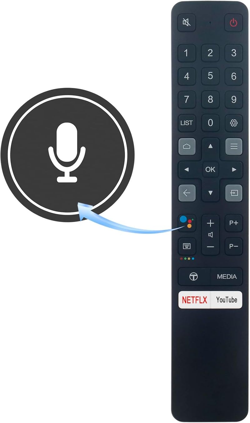 Vinabty RC901V FMR1 Replaced Voice Remote Control fit for TCL Android Smart TV - Image 1