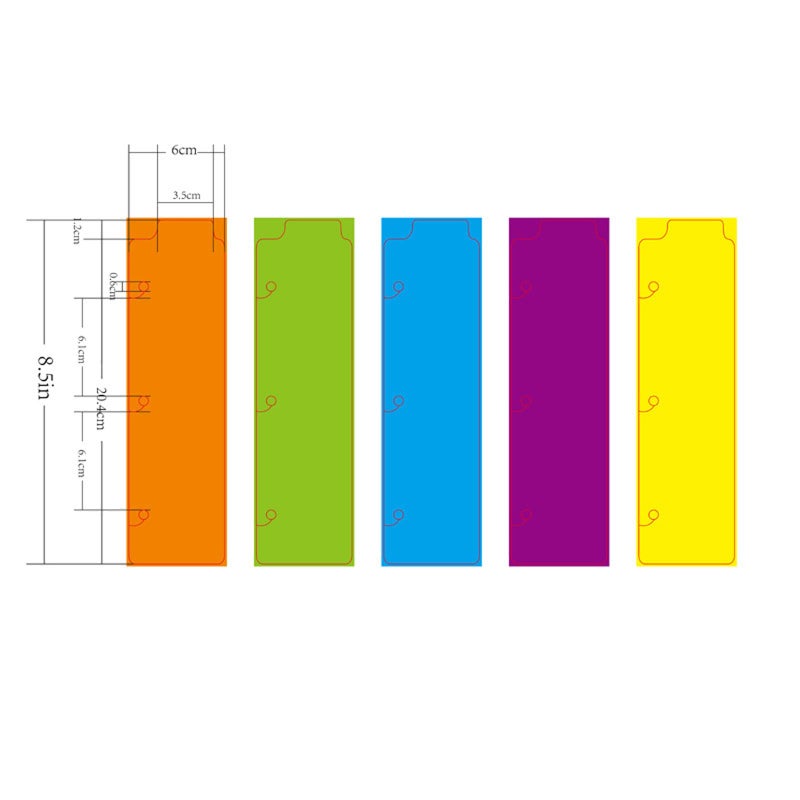 Fazanwey Plastic Bookmark Dividers, 10 Pcs, 3-Ring Binder Plastic Clapboard, Binder Dividers, Page Markers for Reading - Image 3