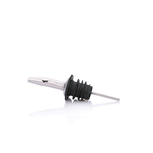 Urban Snackers Stainless Steel Liquor Bottle Pour Dispenser Spout Rubber Stopper, Silver - Image 4