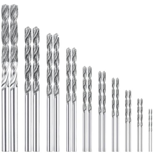 Honoson 20 Pieces Diamond Drill Bits Set for Stone Twist Tip Drill Bit Heavy Duty Micro Set for Glass Tile Jewelry 0. 8 mm 1. 0 mm 1. 2 mm 1. 5 mm 1. 8 mm 2. 0 mm 2. 5 mm 3. 0 mm 3. 5 mm 4. 0 mm - Image 1