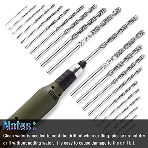 Honoson 20 Pieces Diamond Drill Bits Set for Stone Twist Tip Drill Bit Heavy Duty Micro Set for Glass Tile Jewelry 0. 8 mm 1. 0 mm 1. 2 mm 1. 5 mm 1. 8 mm 2. 0 mm 2. 5 mm 3. 0 mm 3. 5 mm 4. 0 mm - Image 4