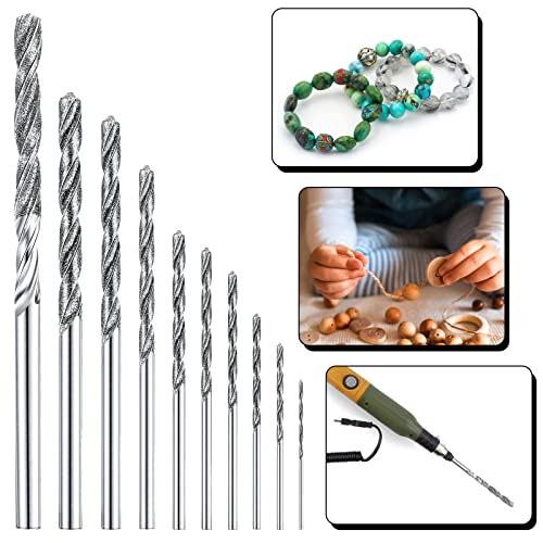 Honoson 20 Pieces Diamond Drill Bits Set for Stone Twist Tip Drill Bit Heavy Duty Micro Set for Glass Tile Jewelry 0. 8 mm 1. 0 mm 1. 2 mm 1. 5 mm 1. 8 mm 2. 0 mm 2. 5 mm 3. 0 mm 3. 5 mm 4. 0 mm - Image 5