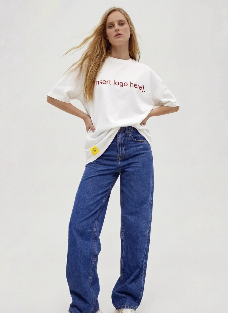 JANARA JONES Unisex Off White Oversized Uncle Choi Print Cotton T-shirt