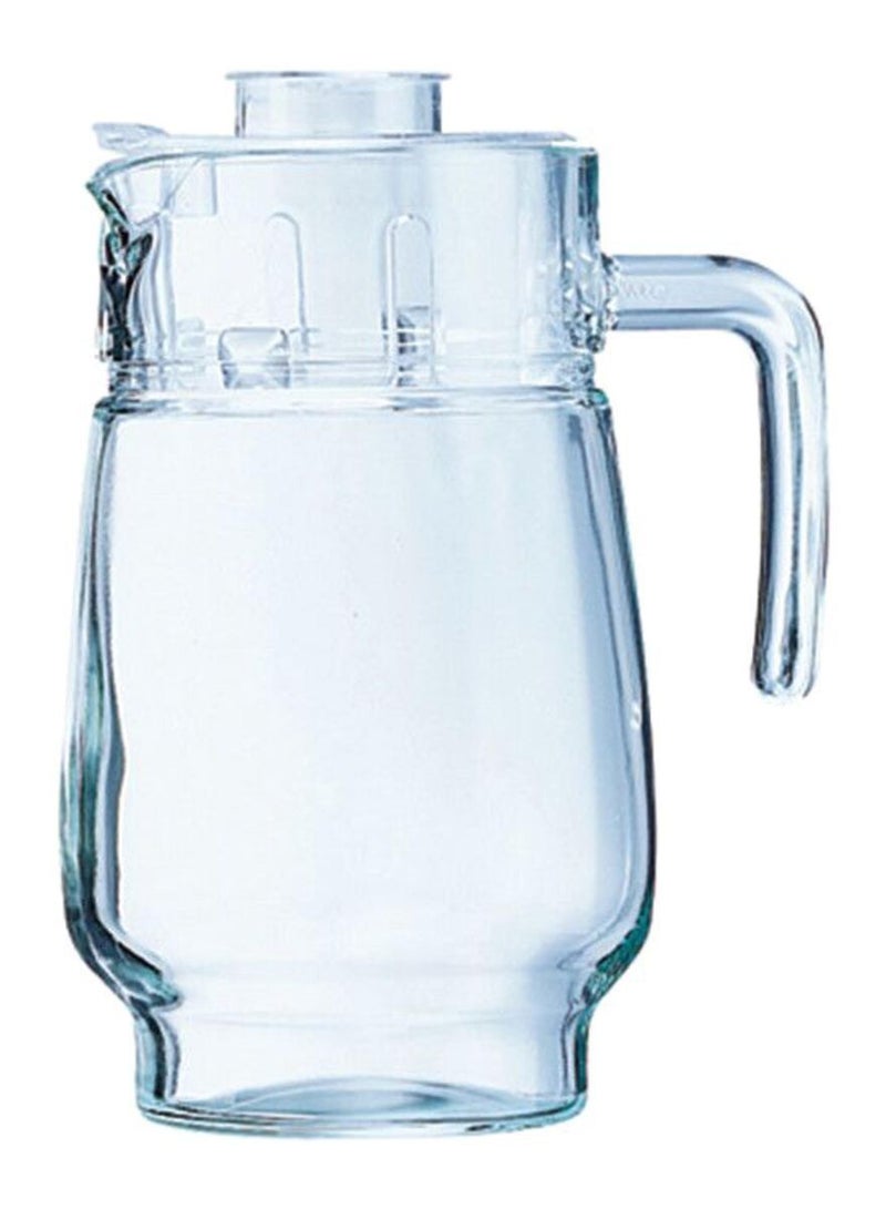 Luminarc Tivoli Glass Pitcher Jug With Lid Clear 1.6 Liter