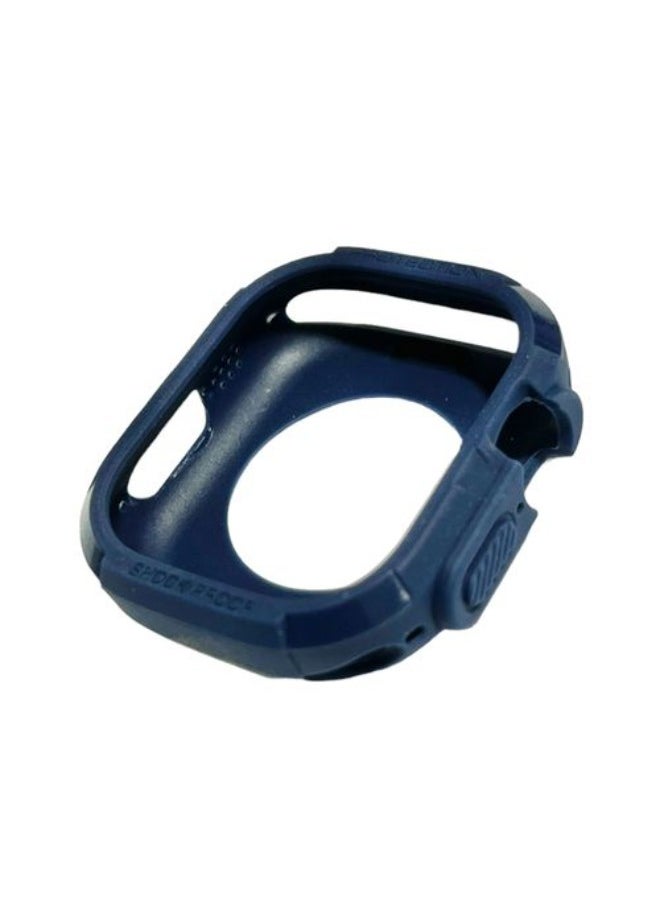 Generic - Elite Rugged Armor For Apple Watch Ultra Durable TPU Case For Apple Watch Ultra 2 - 49MM Case Series 9 - Blue. - Image 1