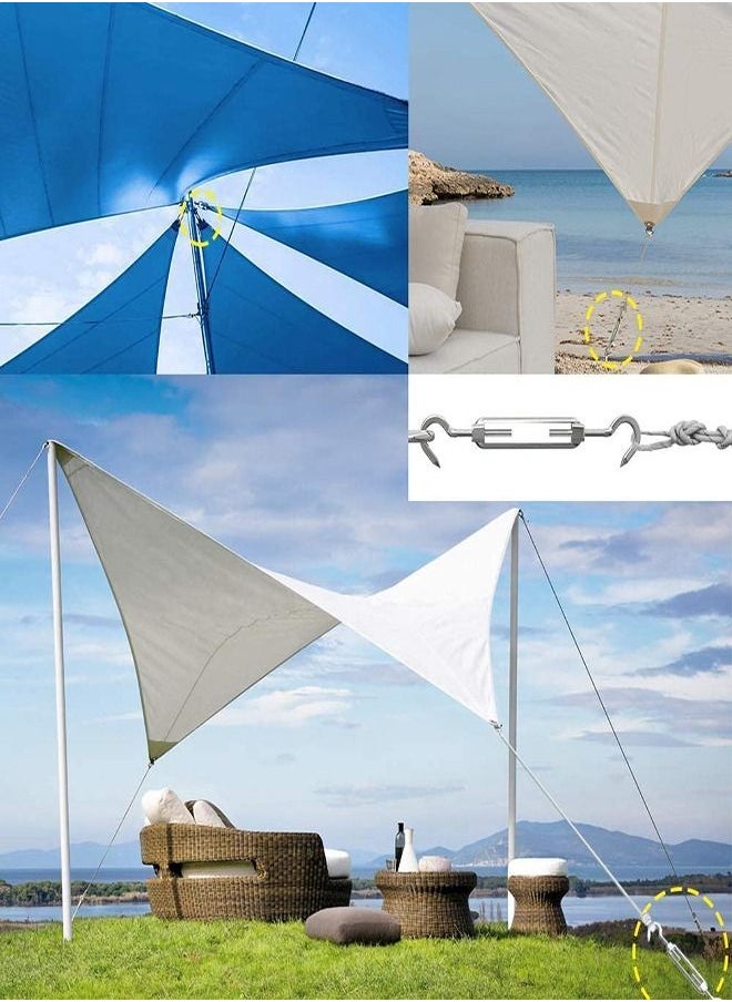 SYOSI - Shade Sail Hardware Kit 24pcs, 304 Stainless Steel Sunshades Canopy Installation Kit for Install Rectangle & Triangle Shade Sails Deck Garden Lawn Patio Outdoor Metal Sail Shade Hardware (6' ) - Image 1