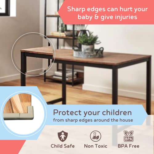 BabySafeHouse Child Proofing Pre-Taped Edge Guard Strip (26ft- Pack of 4) for Sharp Edges of Furniture & Corners (Grey Color) - Image 3