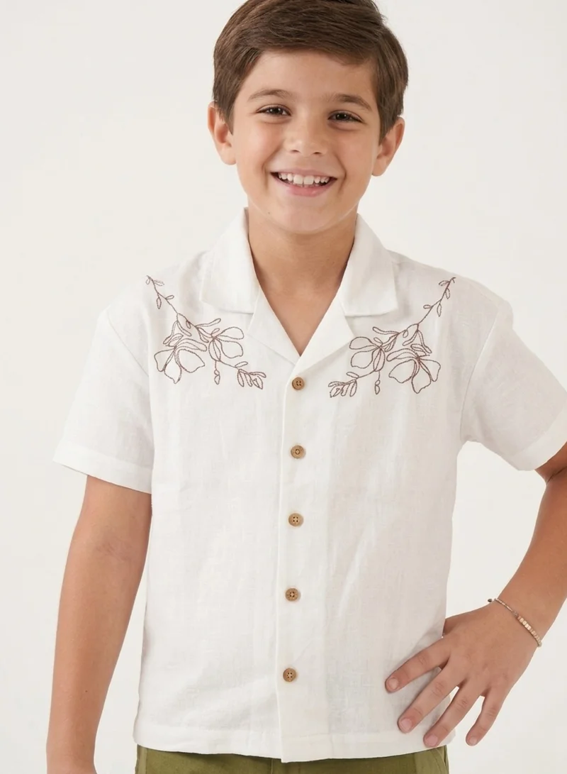 Luxe & Hardy Floral Creeper Boys Shirt