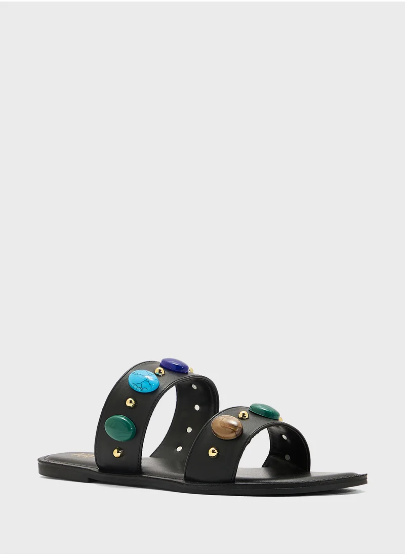 ELLA Double Strap Flat Sandal