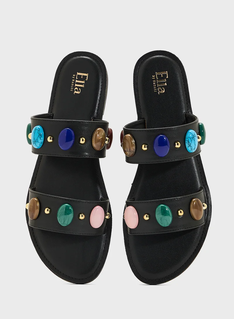 ELLA Double Strap Flat Sandal
