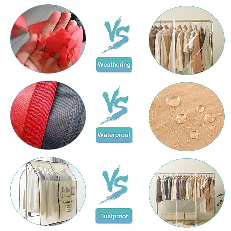Casual Dust-Proof Household Floor-Standing Transparent Dust-Proof Dormitory Clothes Hanger Large Peva Clothes Hanger Clothes Dust Cover - Image 4