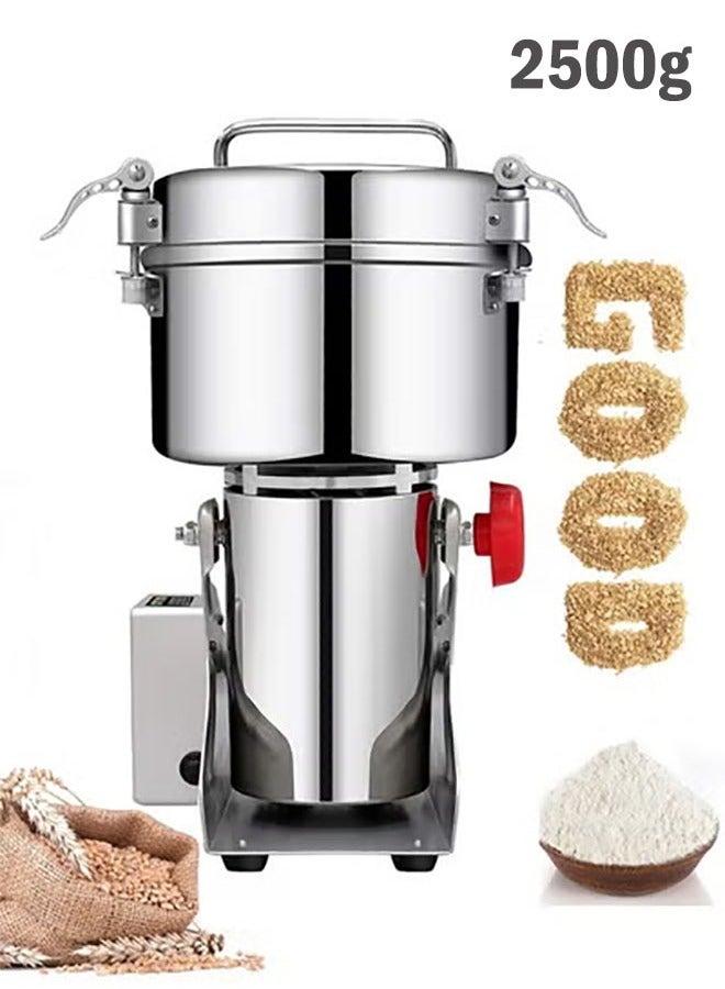 Hihonor 2500g Electric Grain Mill Grinder, 3200W High-Speed Commercial Grinders, Stainless Steel Swing Type Pulverizer Machine, for Cereals, Dry Grains, Coffee, Corn, Pepper - Image 1