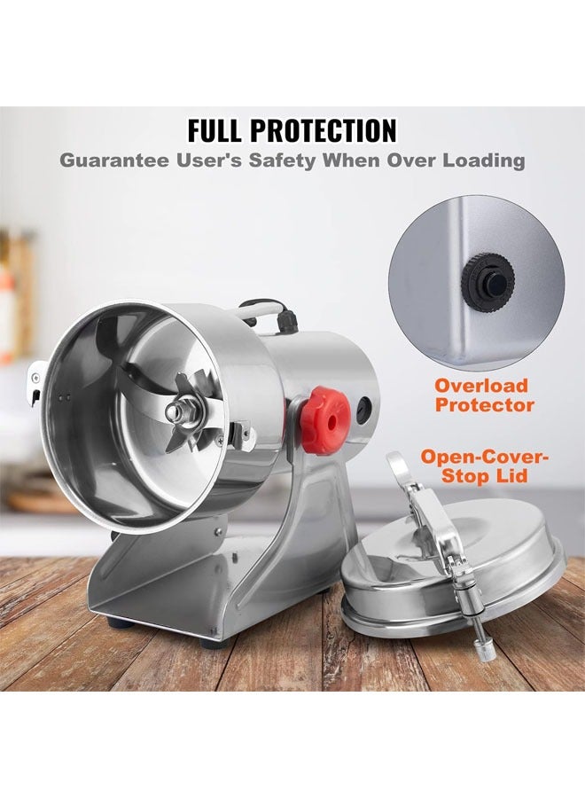 Hihonor 2500g Electric Grain Mill Grinder, 3200W High-Speed Commercial Grinders, Stainless Steel Swing Type Pulverizer Machine, for Cereals, Dry Grains, Coffee, Corn, Pepper - Image 4