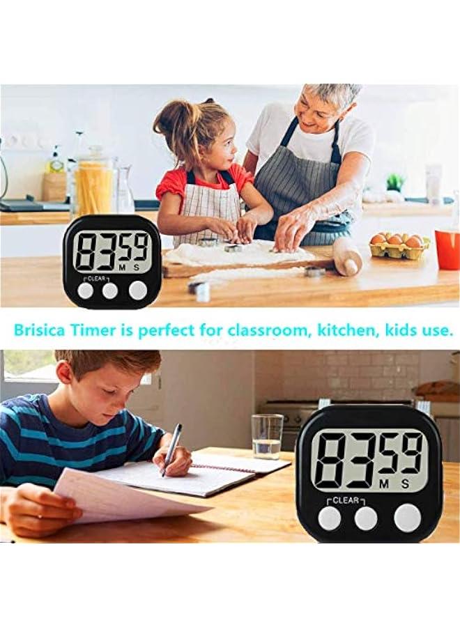 Digital Kitchen Timer, Big LCD Screen, Loud Alarm, Strong Magnetic Back and Stand, Minute Seconds Count Up Countdown, Simple Operation for Homework Classroom Game Exercise Kids Cooking Timers  - Image 5