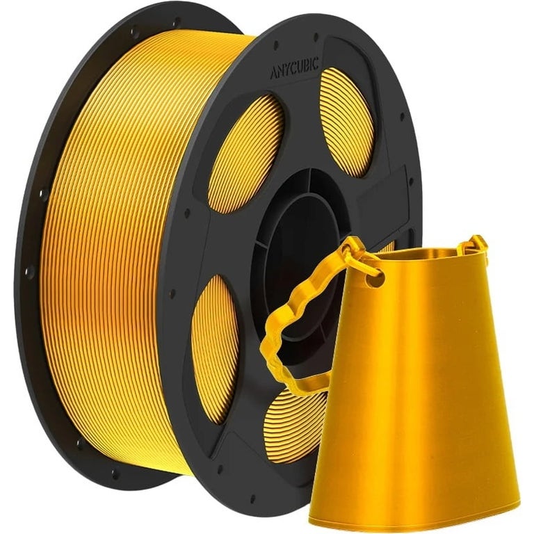 Anycubic PLA Silk Gold, 1.75 mm / 1000g Filament with a silky sheen in Gold