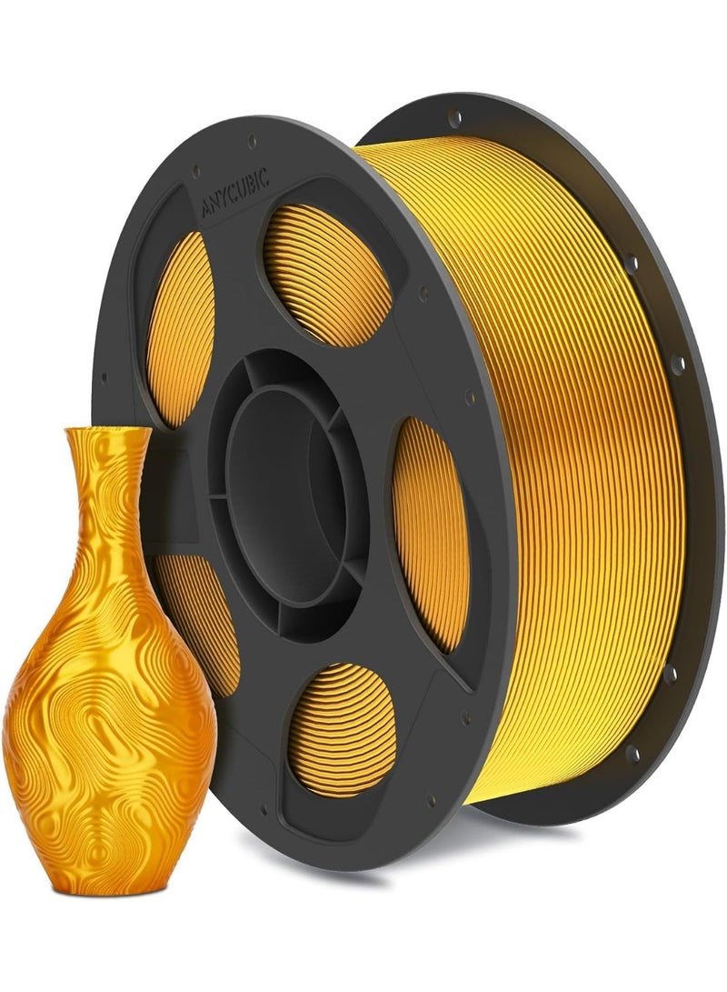 Anycubic خيوط PLA حرير ذهبية، 1.75 مم / 1000 جرام مع لمسة حريرية باللون الذهبي - Image 1