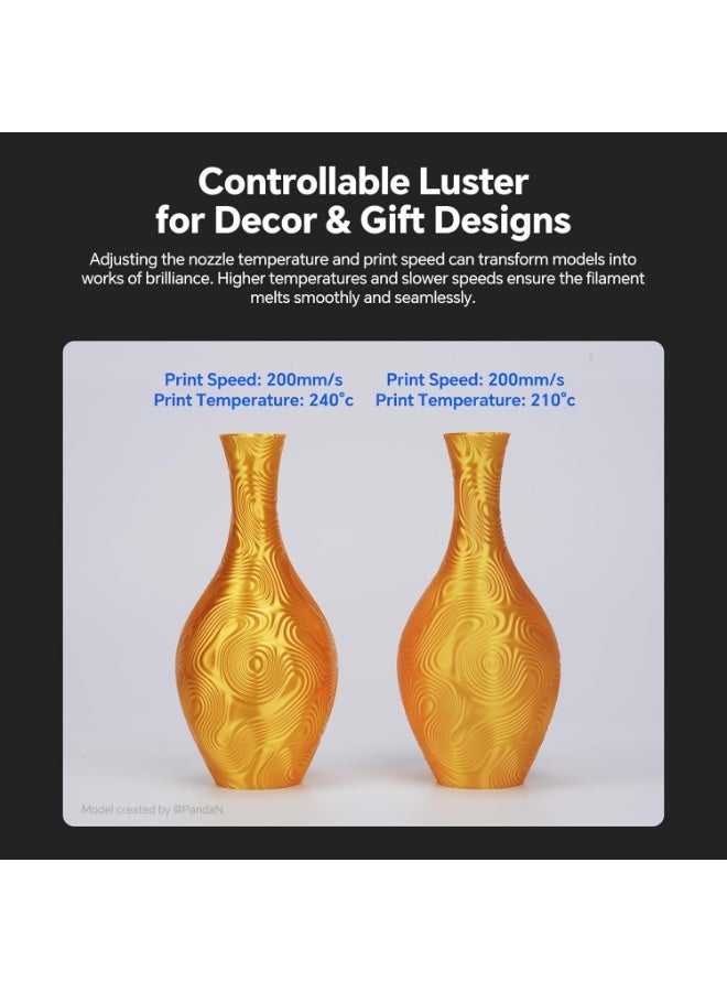 Anycubic خيوط PLA حرير ذهبية، 1.75 مم / 1000 جرام مع لمسة حريرية باللون الذهبي - Image 4