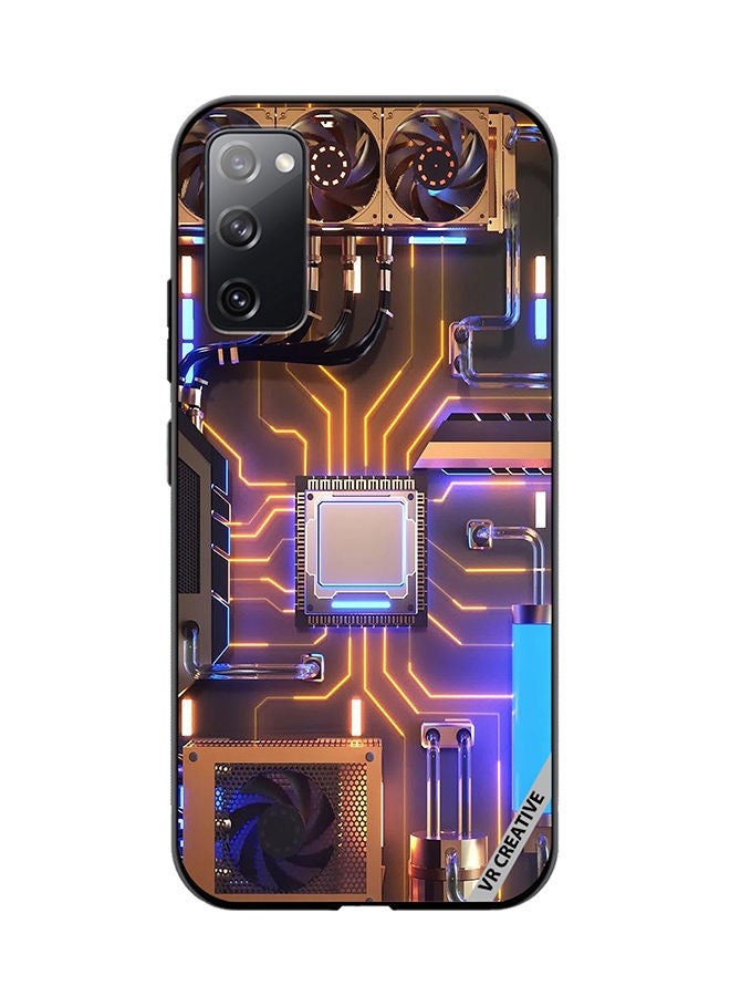 VR CREATIVE Protective Case Cover For Samsung Galaxy S20 FE 5G Server Design Multicolour - Image 1
