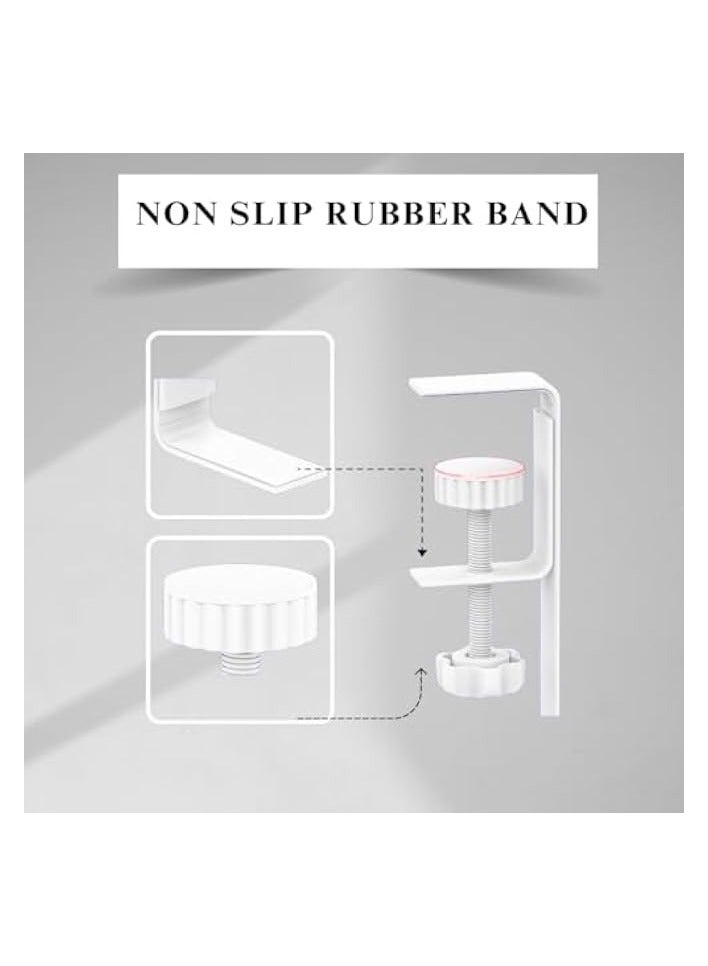 erorex Under Desk Cable Management Tray, Retractable Clamp Mounted Desk Cable Cord Organizer For Wire Management, Sturdy Metal Cable Tray Basket (White) - Image 5