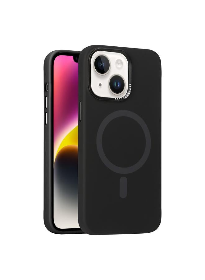 اس-توب جراب لهاتف iPhone 14 بإطار معدني وعدسات من السيليكون السائل MagSafe - Image 1