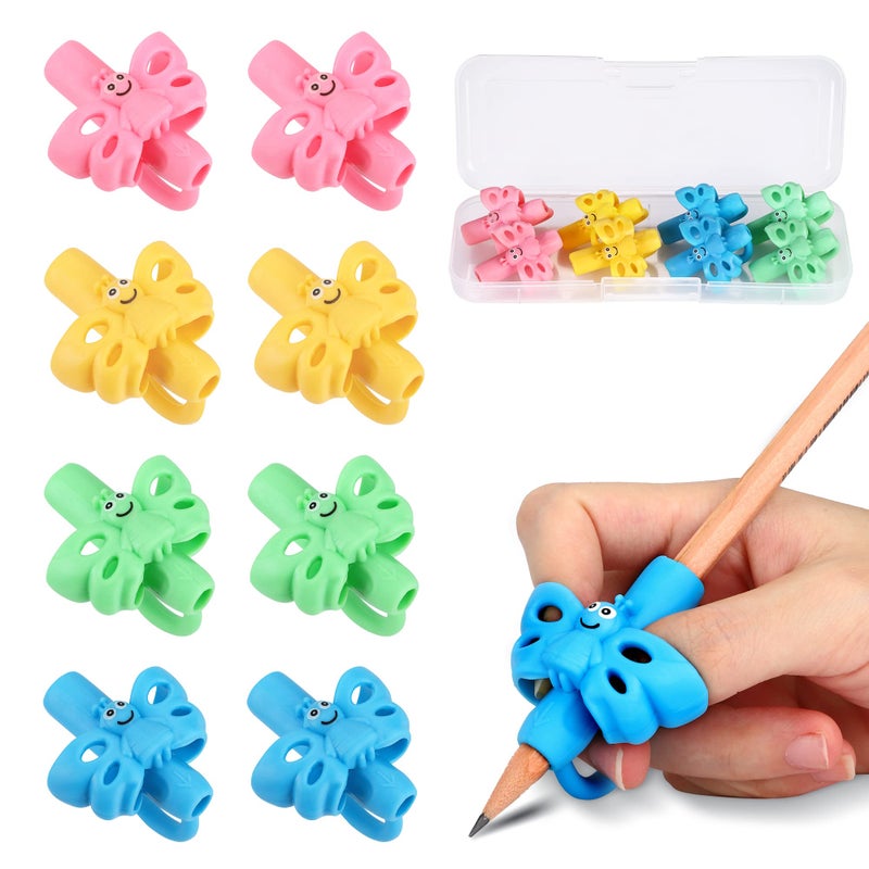 KOABBIT 8 Packs Pencil Grips - Koabbit Pencil Grips for Kids Handwriting for Toddlers & Preschoolers, Pencil Holder Grip Posture Correction Training Writing Aid. - Image 1