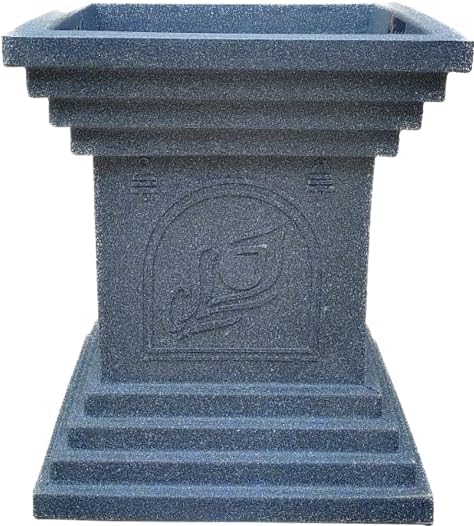 Tim Tim Agro Unbreakable Marble Finish Fiber Planter Pots, 10 Inch, Suitable for Indoor and Outdoor Plantation, Grey - Image 2