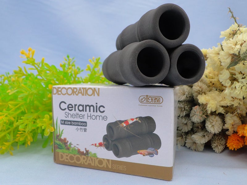ISTA Ceramic Bamboo Shelter M Aquarium Shrimp spawning breeding cave - Image 2