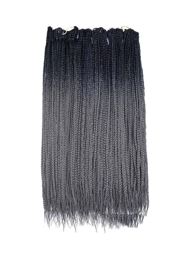 NIBEMINENT Long Braided Human Hair Extension Black 22inch