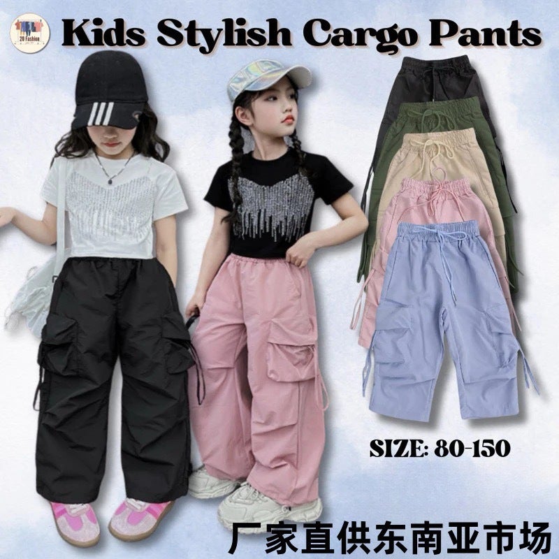 Children'S Cargo Pants From Southeast Asian Countries, Unisex Multi-Pocket Pants, Long Pants, Imported Versatile Pants, Trendy Cargo Pants - Image 4