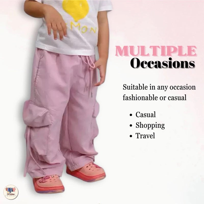 Children'S Cargo Pants From Southeast Asian Countries, Unisex Multi-Pocket Pants, Long Pants, Imported Versatile Pants, Trendy Cargo Pants - Image 3